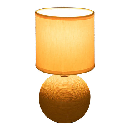 Table lamp PWL-1210 E14 ceramic in yellow color D13x25cm