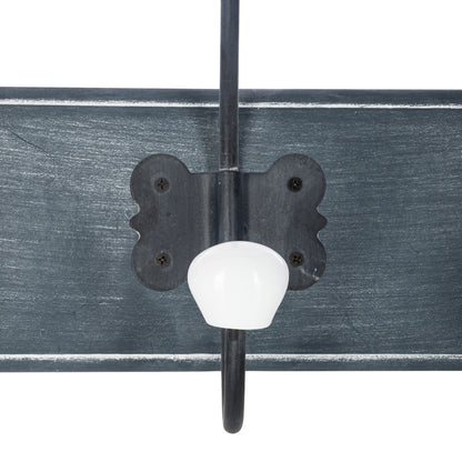 Coat hook Holden mdf in antique black color 19.5x9x60.5cm