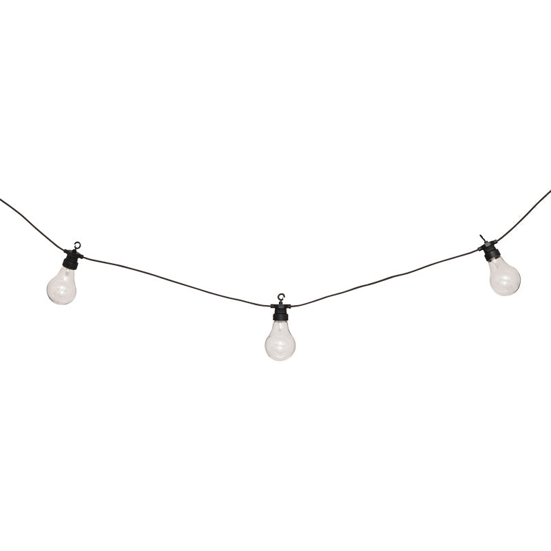 Deco garland with 10 led lights Karivan in black color 490x12x6cm
