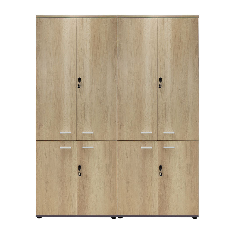 Wardrobes Lotus pakoworld with 4 doors in oak-dark grey color 160x40x200cm