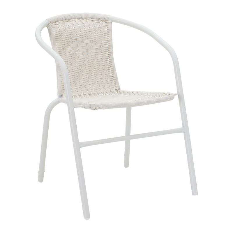 Dining table Ensure-Obbi I set of 5 metal-pe white