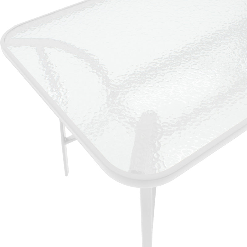 Dining table Ensure-Obbi I set of 5 metal-pe white