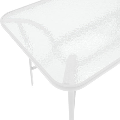 Dining table Ensure-Obbi I set of 5 metal-pe white