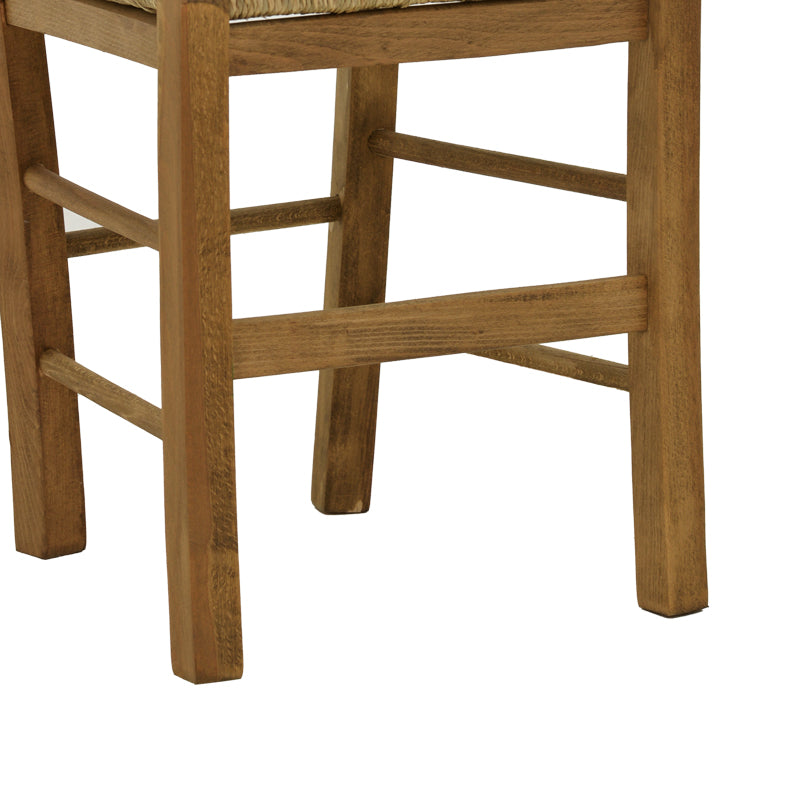 Coffee shop chair with mat Seimi-Charchie pakoworld criss cross walnut wood 42x40x89cm