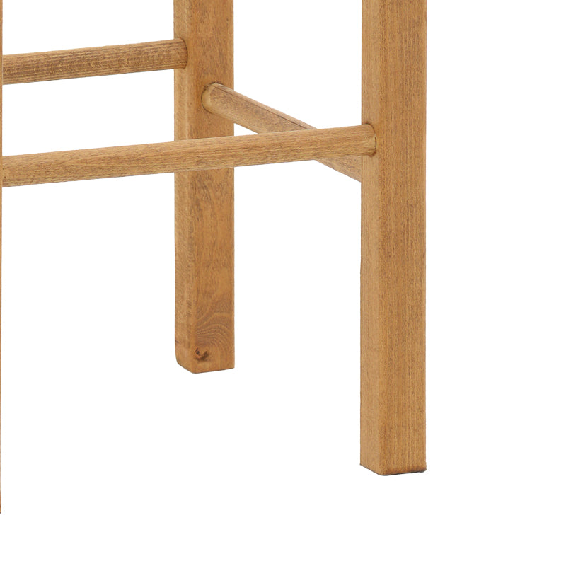 Coffee shop stool with mat Oligor-Charchie I pakoworld walnut wood 35x35x78cm