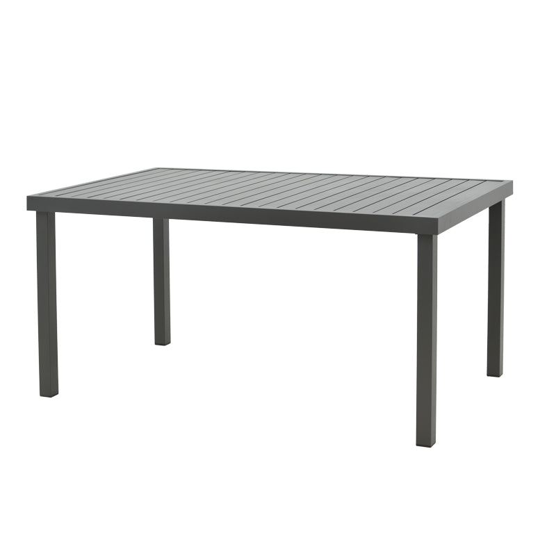 Mabu-Klinton dining table set of 5 pakoworld aluminum and fabric in anthracite shade 150x80x74cm