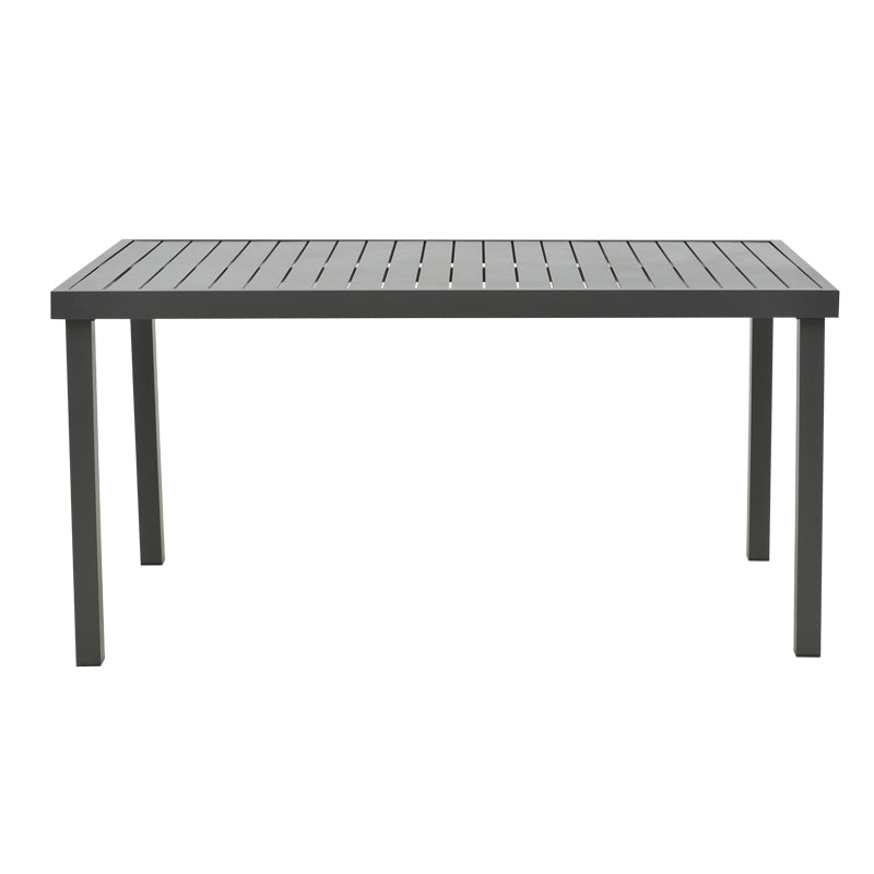 Mabu-Klinton dining table set of 5 pakoworld aluminum and fabric in anthracite shade 150x80x74cm