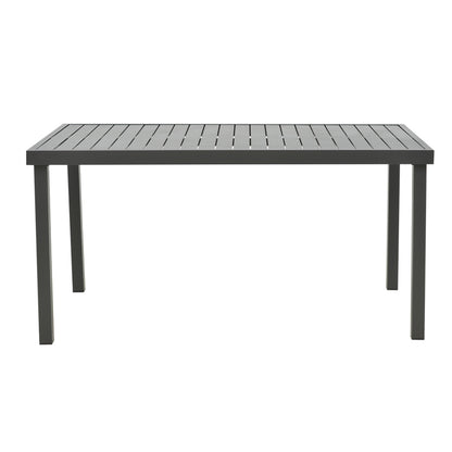 Mabu-Klinton dining table set of 5 pakoworld aluminum and fabric in anthracite shade 150x80x74cm