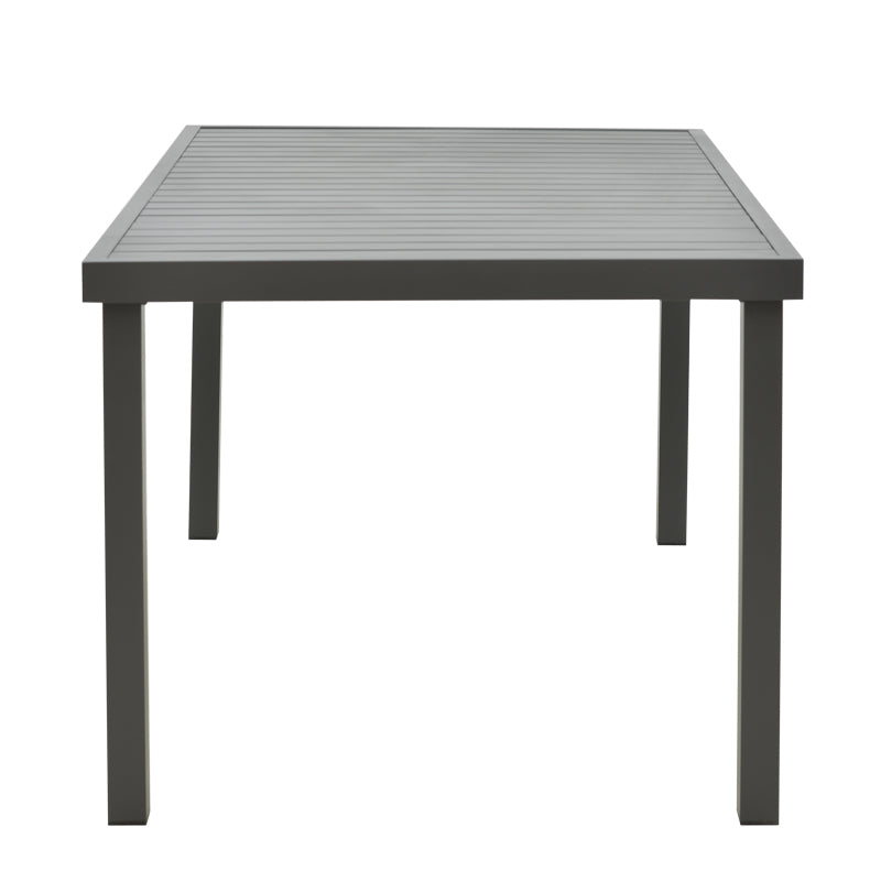 Mabu-Klinton dining table set of 5 pakoworld aluminum and fabric in anthracite shade 150x80x74cm