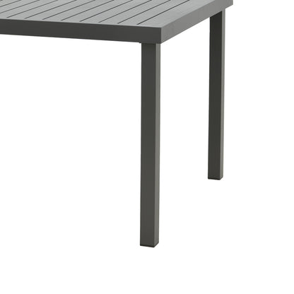 Mabu-Klinton dining table set of 5 pakoworld aluminum and fabric in anthracite shade 150x80x74cm