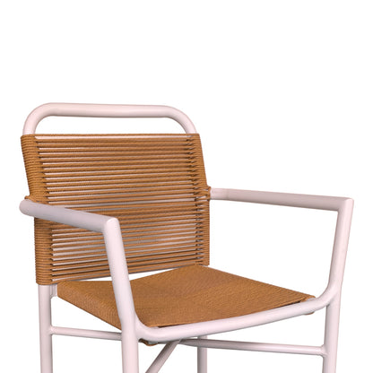 Kliton dining table - Clutch set of 3 pakoworld aluminum in white shade 80x80x74cm