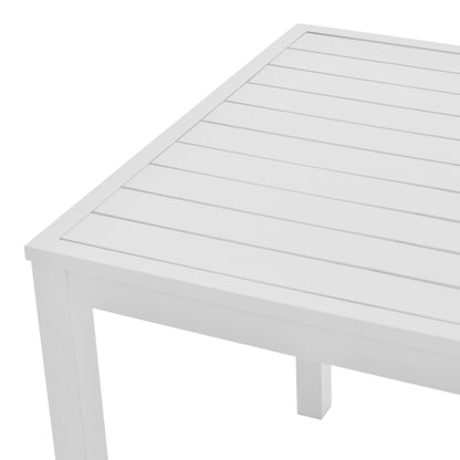 Dining table Kliton - Norture set of 3 aluminum in white shade 80x80x74cm