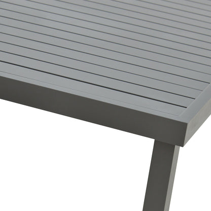 Dining table Moly-Kliton A set of 5 pakoworld aluminum and anthracite textilene 150x80x74cm