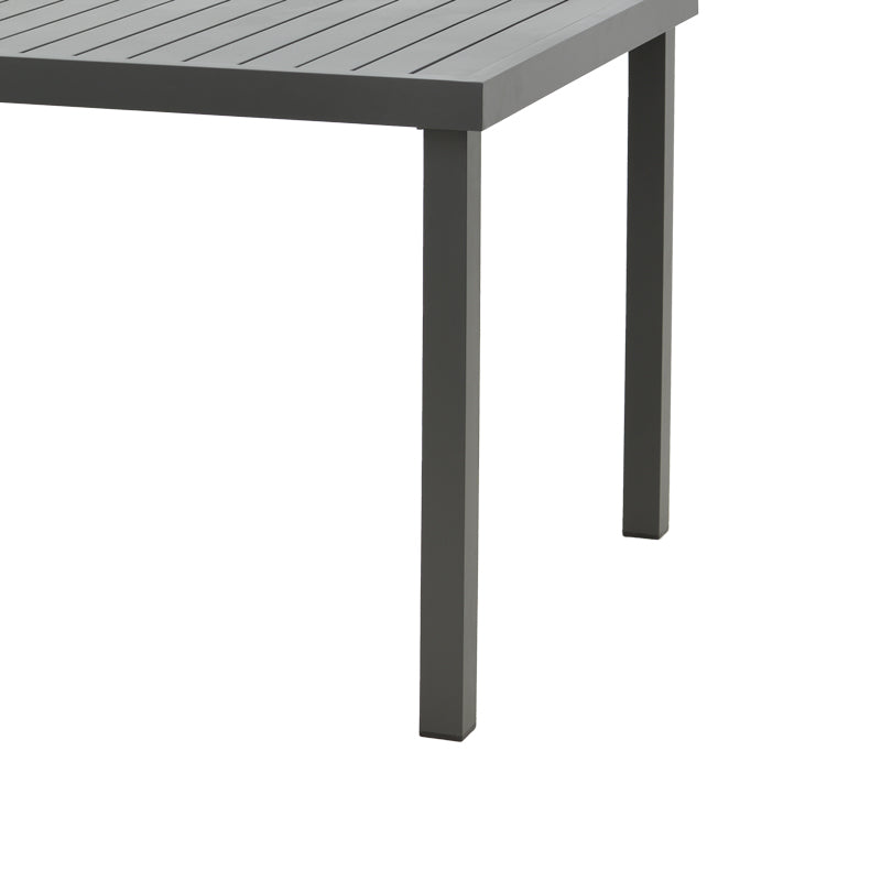 Dining table Moly-Kliton B set of 5 pakoworld aluminum and anthracite textilene 150x80x74cm