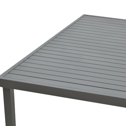 Dining table Convince - Kliton A set of 5 pakoworld aluminum in anthracite shade 150x80x74cm