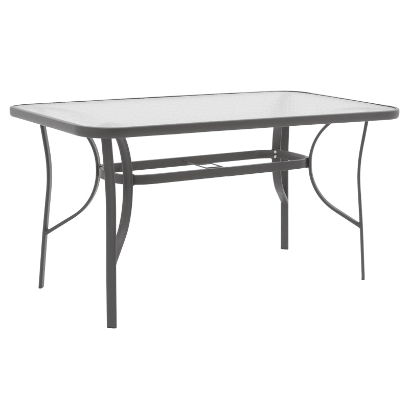 Dining table Ensure-Confidence set of 5 pakoworld metal in anthracite shade120x70x70cm