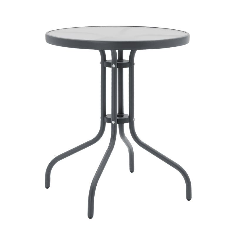 Dining table Watson-Confidence A set of 3 pakoworld metal in anthracite shade D60x70cm