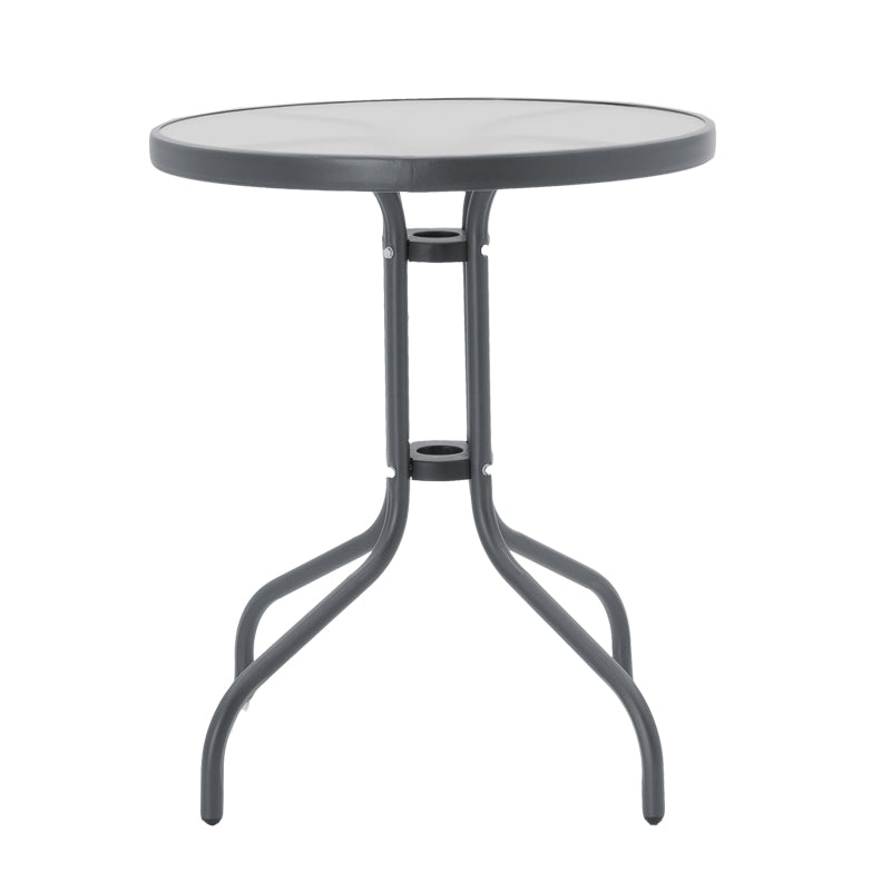 Dining table Watson-Confidence A set of 3 pakoworld metal in anthracite shade D60x70cm