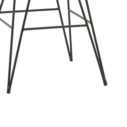 Naoki V dining table set of 3 pakoworld rattan pe in natural shade and black metal 80x80x78cm