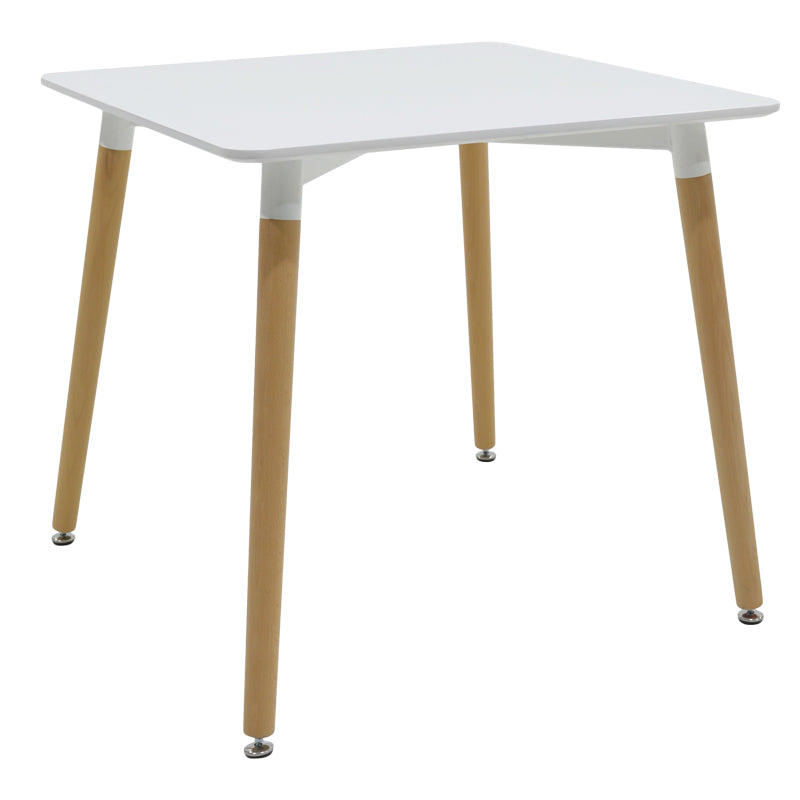 Aurora-Natali pakoworld dining table set of 3 pp-mdf in white-natural color 80x80x76cm