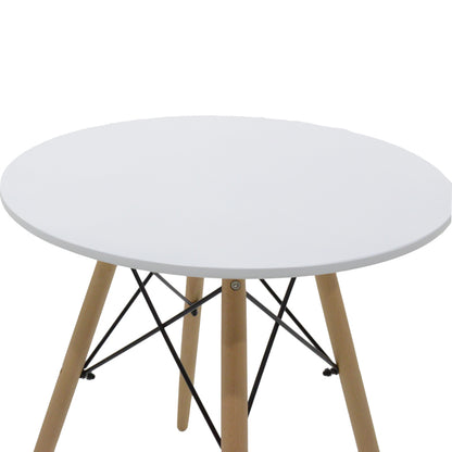 Ezra-Julita pakoworld dining table set of 3 pp-mdf in white-natural color D60x73cm