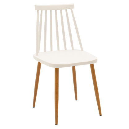 Aurora-Balou pakoworld dining table set of 5 pp-mdf in white color D100x75cm