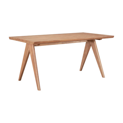 Dining table Ditta-Winslow pakoworld set of 5 pieces rubberwood in light walnut color 180x85x75cm