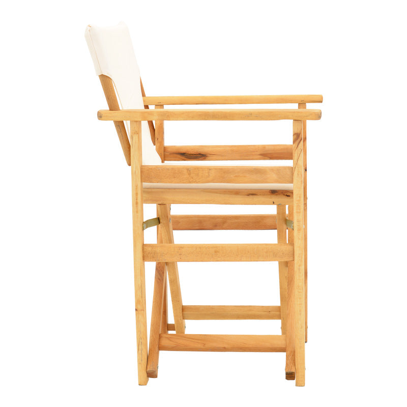 Kompa pakoworld director's chair, solid beech wood, natural - Nexus ecrou fabric