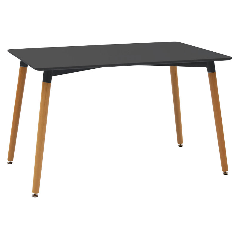 Dining table set of 5 pieces Natali-Parker madf in black-natural color 120x80x76cm