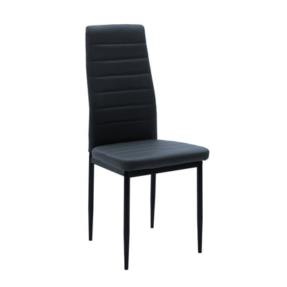 Dining table set of 5 pieces Manka-Parker madf in black-sonoma truffle color 110x80x77cm