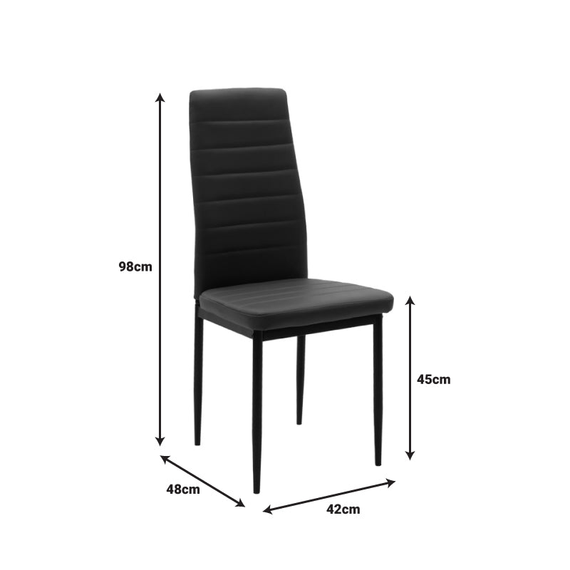 Dining table set of 3 pieces Manka-Parker madf in black-sonoma color 80x80x77cm