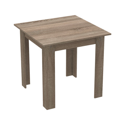 Dining table set of 3 pieces Manka Ι -Gaston  in sonoma truffle-black color 80x80x77cm