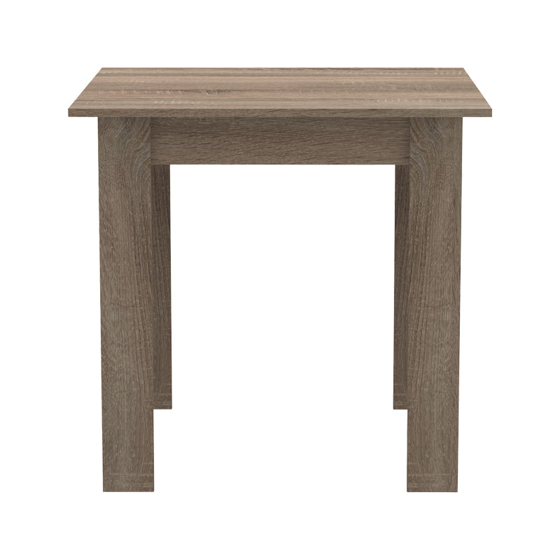 Dining table set of 3 pieces Manka Ι -Gaston  in sonoma truffle-black color 80x80x77cm