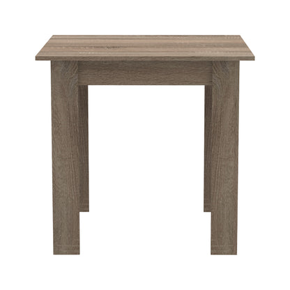 Dining table set of 3 pieces Manka Ι -Gaston  in sonoma truffle-black color 80x80x77cm