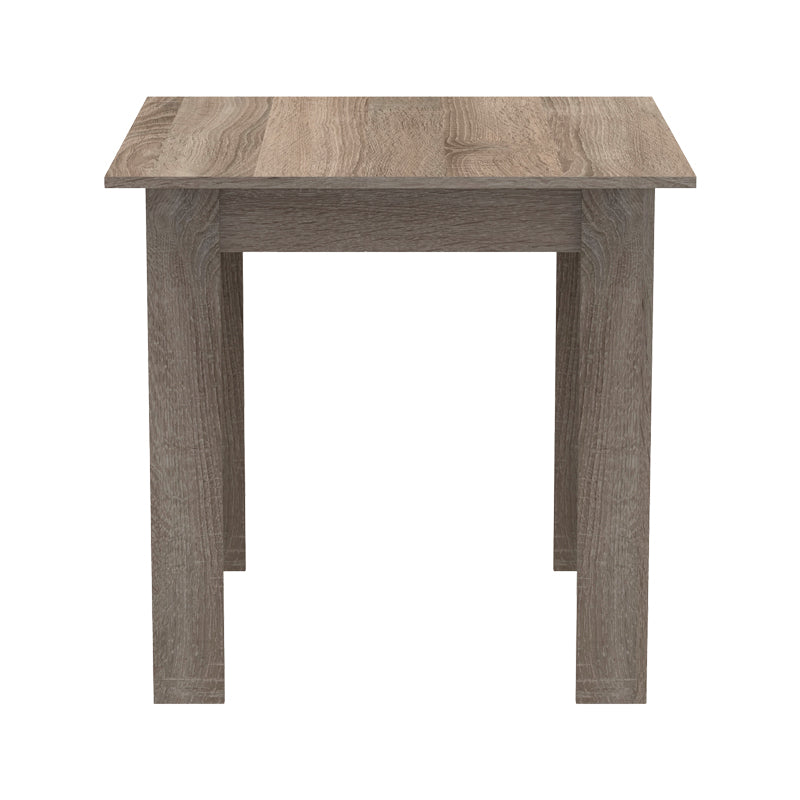 Dining table set of 3 pieces Manka Ι -Gaston  in sonoma truffle-black color 80x80x77cm