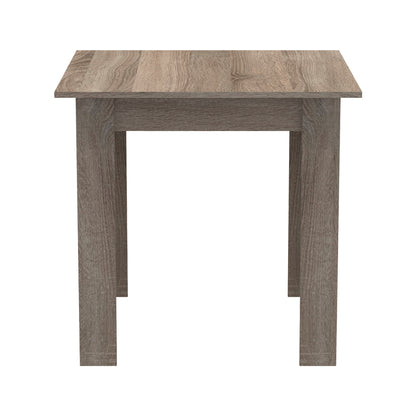Dining table set of 3 pieces Manka Ι -Gaston  in sonoma truffle-black color 80x80x77cm
