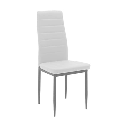 Dining Set with Chairs Parker white and Natali Table White 80x80x76cm Set of 5pcs