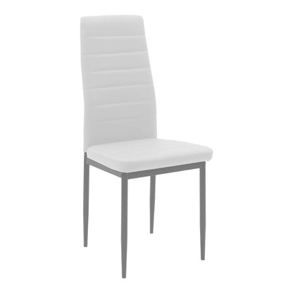 Dining Set with Parker Chairs White & Julita White Table Ø80x73cm 5Pieces