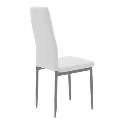 Dining Set with Parker Chairs White & Julita White Table Ø80x73cm 5Pieces