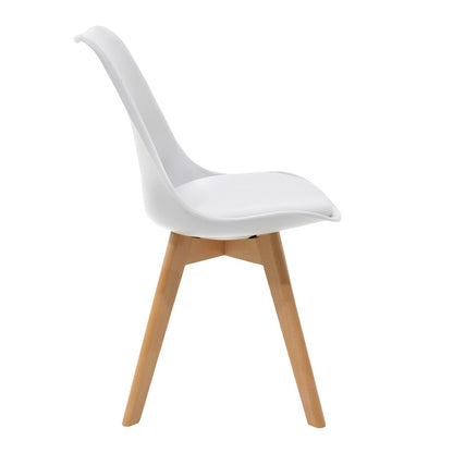 Dining table Natali-Gaston set of 3 pieces in white 80x80x76cm