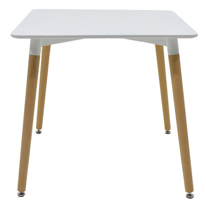 Dining table Natali-Gaston set of 3 pieces in white 80x80x76cm
