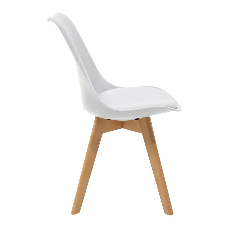 Dining table set of 5 pieces Manka-Gaston in white color 110x80x77cm