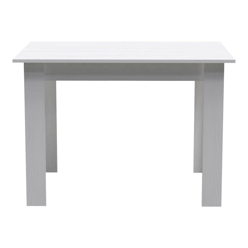 Dining table set of 5 pieces Manka-Gaston in white color 110x80x77cm