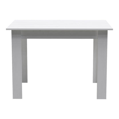Dining table set of 5 pieces Manka-Gaston in white color 110x80x77cm