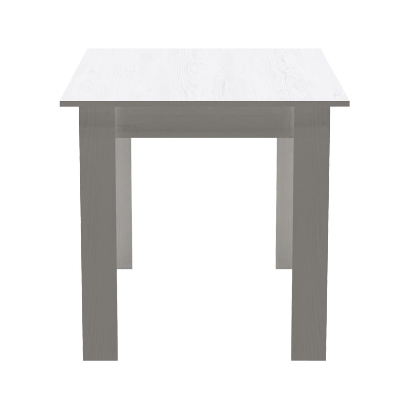 Dining table set of 5 pieces Manka-Gaston in white color 110x80x77cm