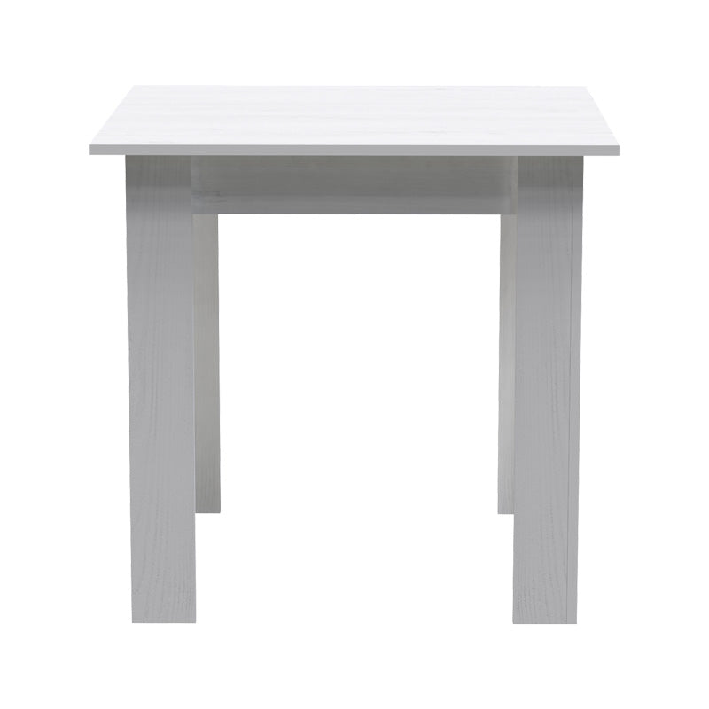 Dining table set of 3 pieces Manka-Gaston in white color 80x80x77cm