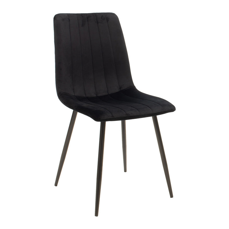 Dining table Natali-Noor set of 5 pcs MDF black-natural legs 120x80x76cm