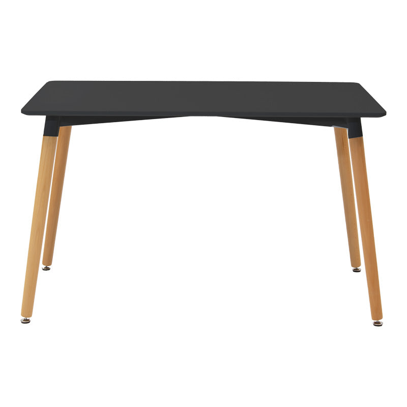 Dining table Natali-Noor set of 5 pcs MDF black-natural legs 120x80x76cm