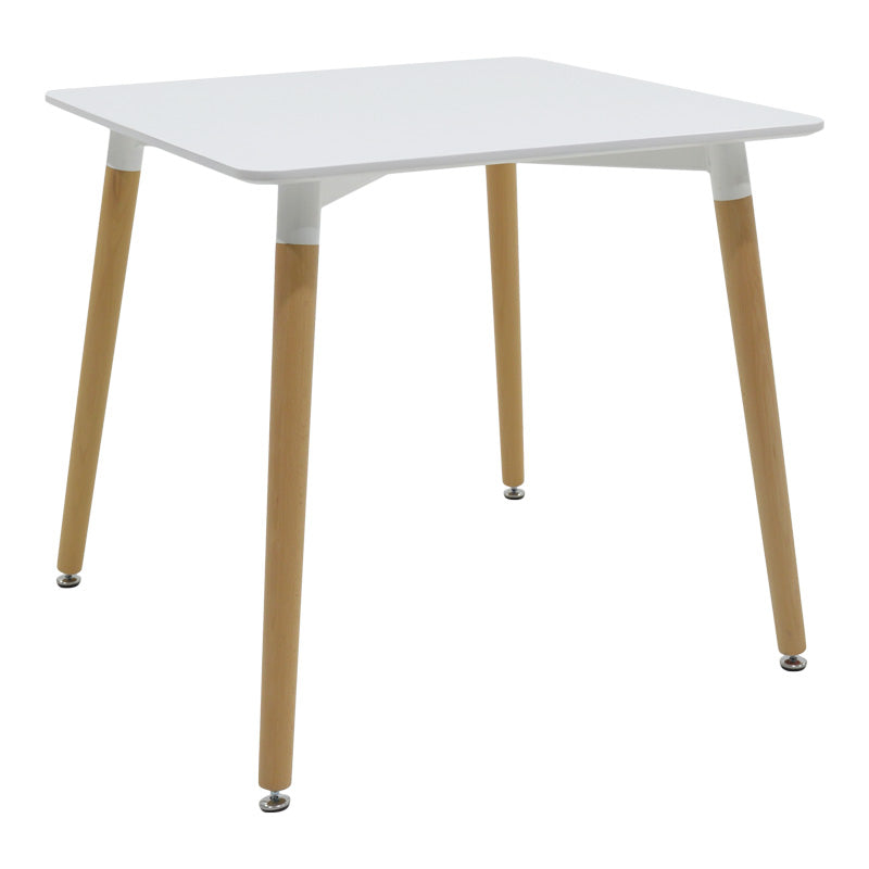 Dining table Natali-Noor set of 3 pcs MDF white-beige-natural legs 80x80x76cm