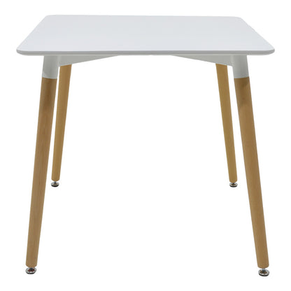 Dining table Natali-Noor set of 3 pcs MDF white-beige-natural legs 80x80x76cm